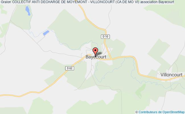 plan association Collectif Anti Decharge De Moyemont - Villoncourt (ca De Mo Vi) Bayecourt
