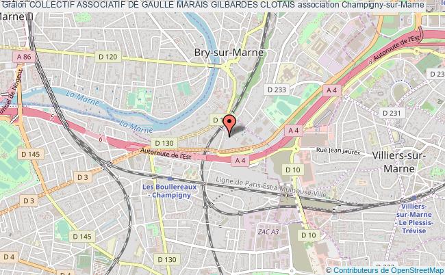 plan association Collectif Associatif De Gaulle Marais Gilbardes Clotais Champigny-sur-Marne
