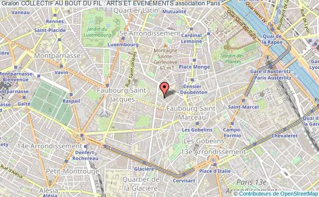 plan association Collectif Au Bout Du Fil : Arts Et Evenements Paris