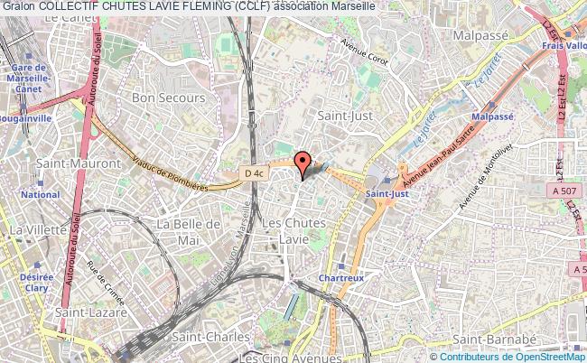 plan association Collectif Chutes Lavie Fleming (cclf) Marseille 4e