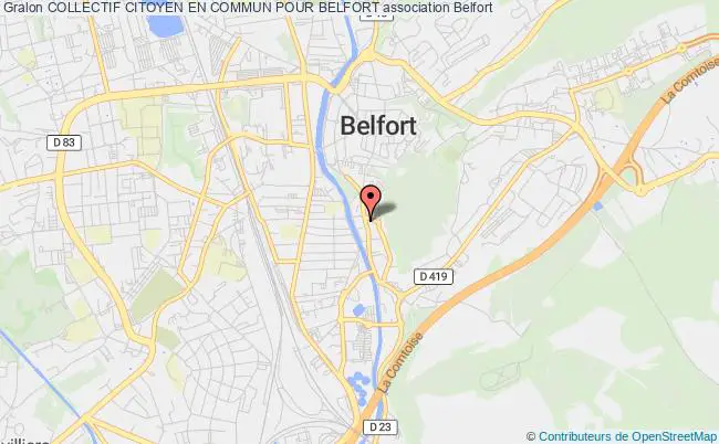 plan association Collectif Citoyen En Commun Pour Belfort Belfort