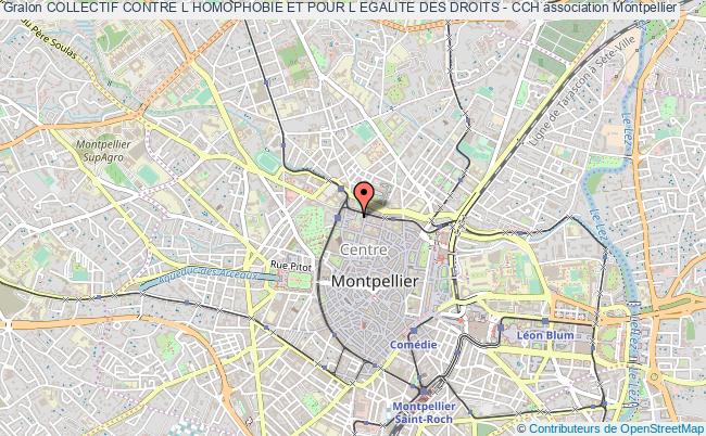 plan association Collectif Contre L Homophobie Et Pour L Egalite Des Droits - Cch Montpellier
