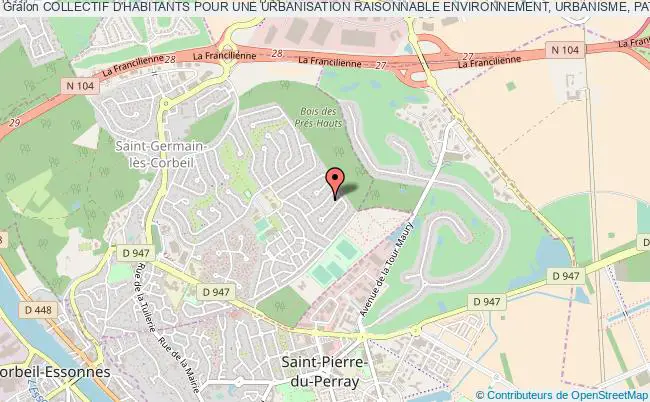 plan association Collectif D'habitants Pour Une Urbanisation Raisonnable Environnement, Urbanisme, Patrimoine En Seine Essonne Saint-Germain-lès-Corbeil