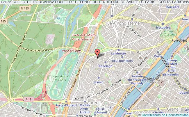 plan association Collectif D'organisation Et De Defense Du Territoire De Sante De Paris - Codts-paris Paris