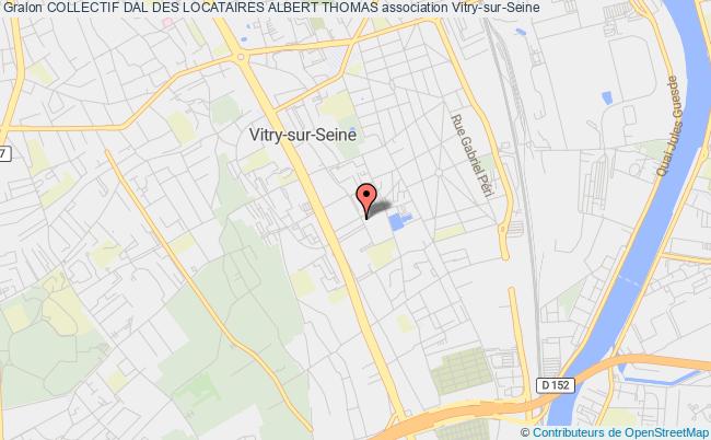 plan association Collectif Dal Des Locataires Albert Thomas Vitry-sur-Seine
