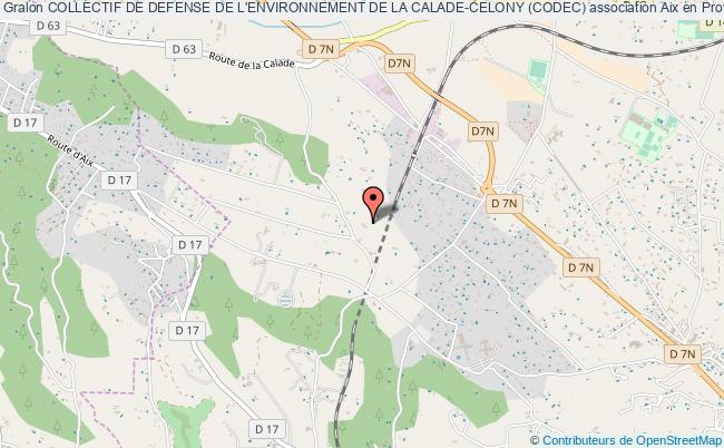 plan association Collectif De Defense De L'environnement De La Calade-celony (codec) Aix-en-Provence