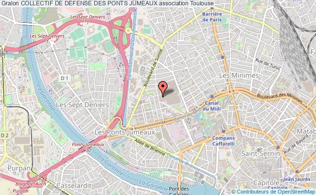 plan association Collectif De DÉfense Des Ponts Jumeaux Toulouse