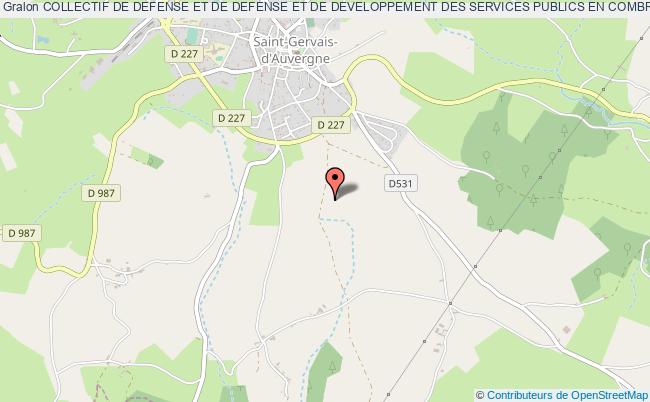 plan association Collectif De Defense Et De Defense Et De Developpement Des Services Publics En Combrailles Saint-Gervais-d'Auvergne