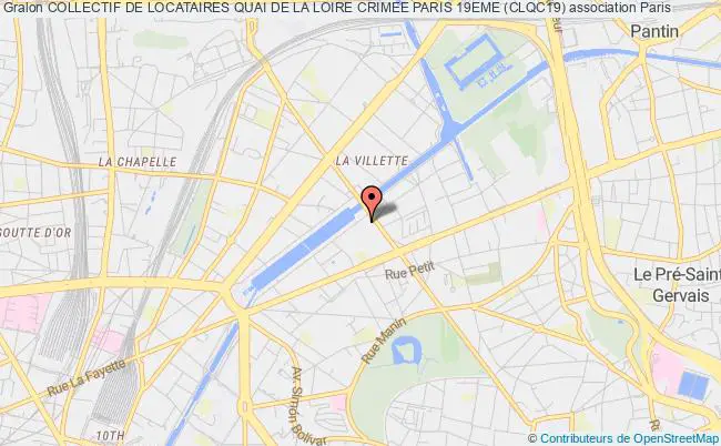 plan association Collectif De Locataires Quai De La Loire Crimee Paris 19eme (clqc19) Paris