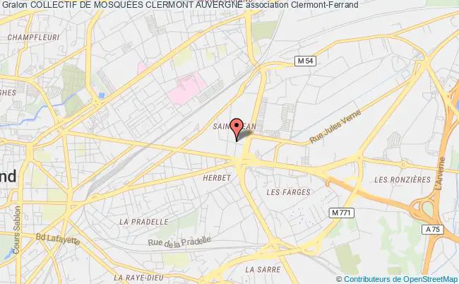 plan association Collectif De MosquÉes Clermont Auvergne Clermont-Ferrand