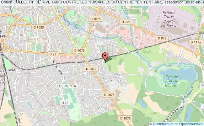 plan association Collectif De Riverains Contre Les Nuisances Du Centre Penitentiaire Bourg-en-Bresse
