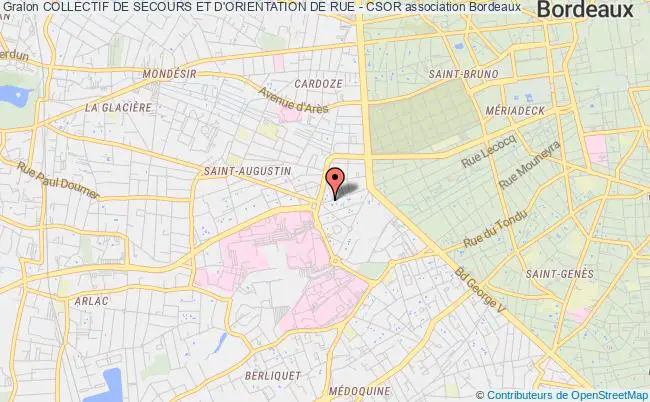 plan association Collectif De Secours Et D'orientation De Rue - Csor Bordeaux