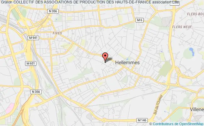plan association Collectif Des Associations De Production Des Hauts-de-france Lille