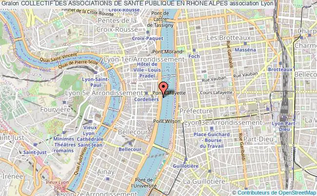 plan association Collectif Des Associations De Sante Publique En Rhone Alpes Lyon 2e Arrondissement