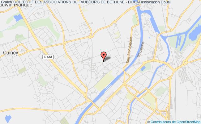 plan association Collectif Des Associations Du Faubourg De Bethune - Douai Douai