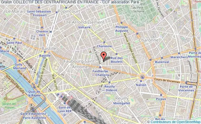 plan association Collectif Des Centrafricains En France - Ccf Paris 11e