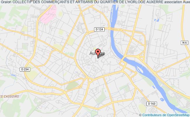 plan association Collectif Des CommerÇants Et Artisans Du Quartier De L'horloge Auxerre Auxerre