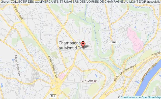 plan association Collectif Des Commercants Et Usagers Des Voiries De Champagne Au Mont D'or Champagne-au-Mont-d'Or