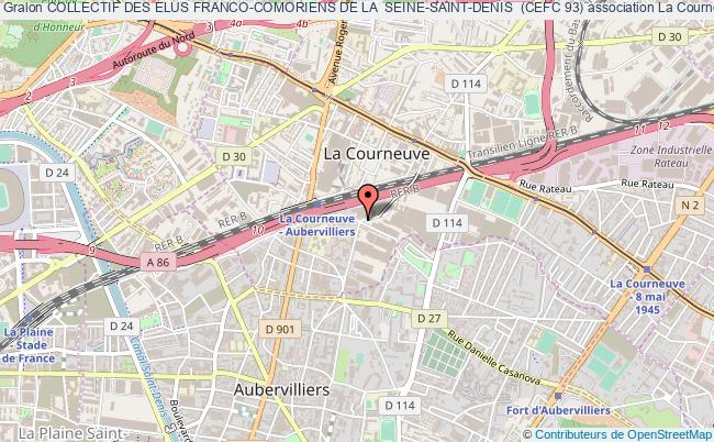 plan association Collectif Des Elus Franco-comoriens De La  Seine-saint-denis  (cefc 93) La    Courneuve