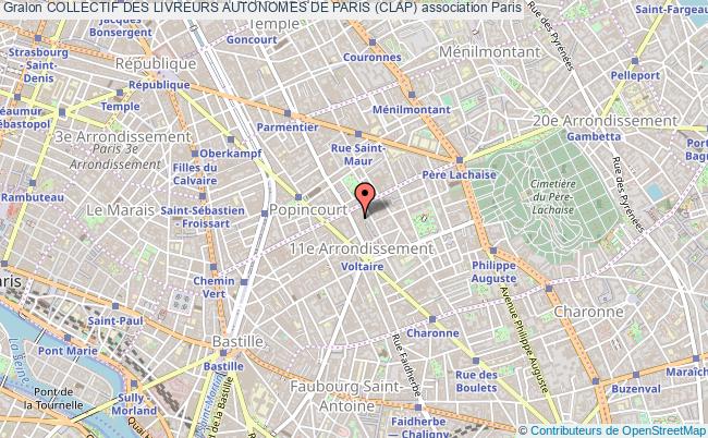 plan association Collectif Des Livreurs Autonomes De Paris (clap) Paris
