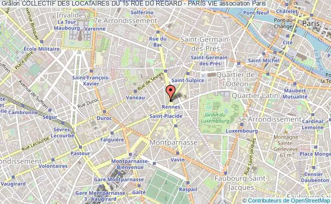 plan association Collectif Des Locataires Du 15 Rue Du Regard - Paris Vie Paris