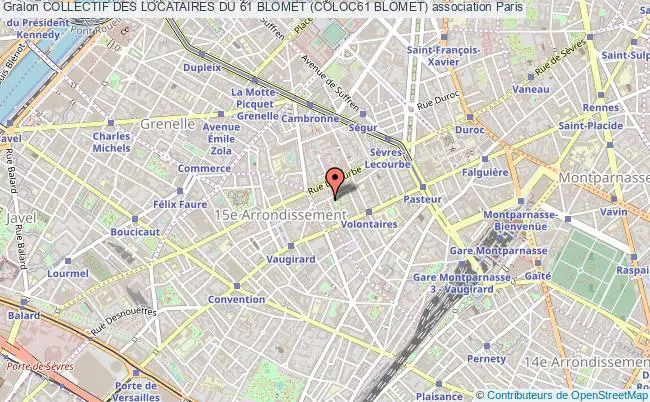 plan association Collectif Des Locataires Du 61 Blomet (coloc61 Blomet) Paris