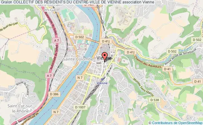 plan association Collectif Des RÉsidents Du Centre-ville De Vienne Vienne