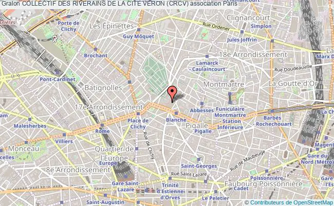 plan association Collectif Des Riverains De La Cite Veron (crcv) Paris