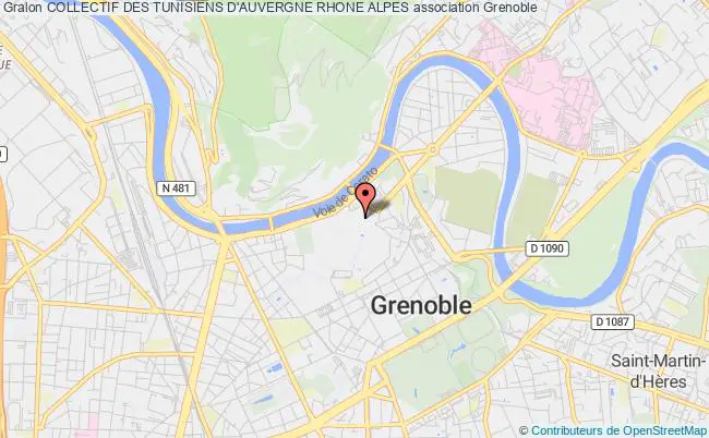 plan association Collectif Des Tunisiens D'auvergne Rhone Alpes Grenoble