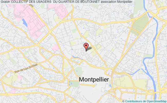 plan association Collectif Des Usagers  Du Quartier De Boutonnet Montpellier