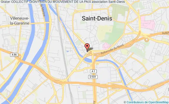 plan association Collectif Dionysien Du Mouvement De La Paix Saint-Denis
