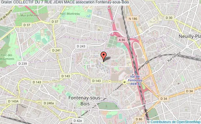 plan association Collectif Du 7 Rue Jean Mace Fontenay-sous-Bois