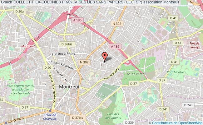 plan association Collectif Ex-colonies Francaises Des Sans Papiers (cecfsp) Montreuil