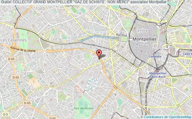 plan association Collectif Grand Montpellier "gaz De Schiste : Non Merci" Montpellier