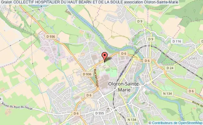plan association Collectif Hospitalier Du Haut BÉarn Et De La Soule Oloron-Sainte-Marie