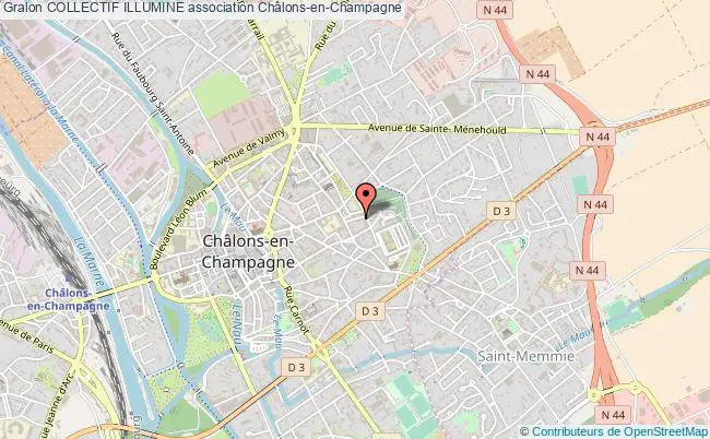 plan association Collectif Illumine Châlons-en-Champagne