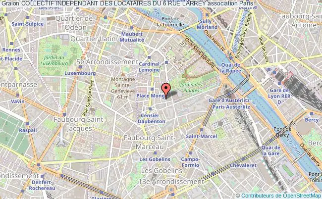 plan association Collectif Independant Des Locataires Du 6 Rue Larrey Paris