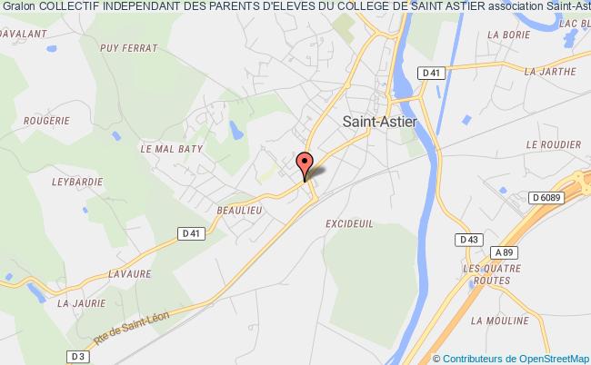 plan association Collectif Independant Des Parents D'eleves Du College De Saint Astier Saint-Astier