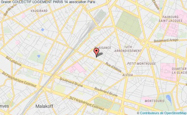 plan association Collectif Logement Paris 14 Paris