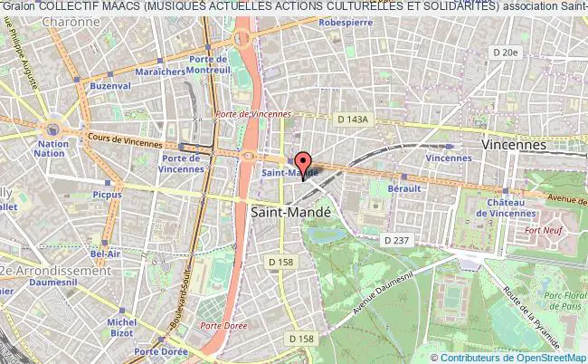 plan association Collectif Maacs (musiques Actuelles Actions Culturelles Et Solidarites) Saint-Mandé