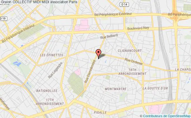 plan association Collectif Midi Midi Paris 18e