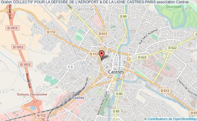 plan association Collectif Pour La DÉfense De L'aÉroport & De La Ligne Castres-paris Castres