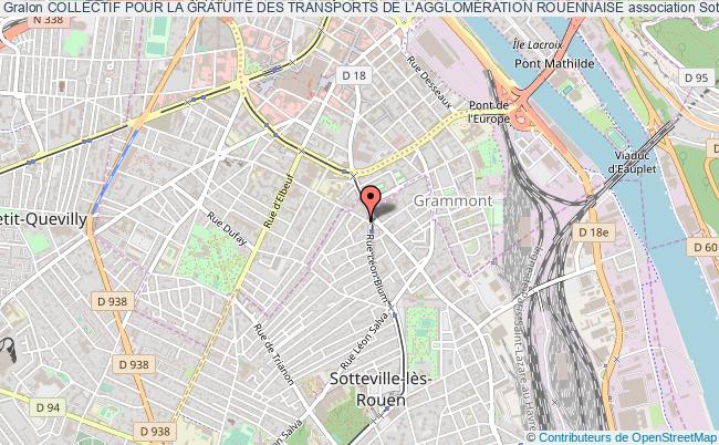 plan association Collectif Pour La GratuitÉ Des Transports De L'agglomÉration Rouennaise Sotteville-lès-Rouen