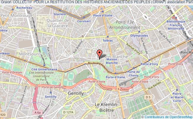 plan association Collectif Pour La Restitution Des Histoires Anciennes Des Peuples (crhap) Paris