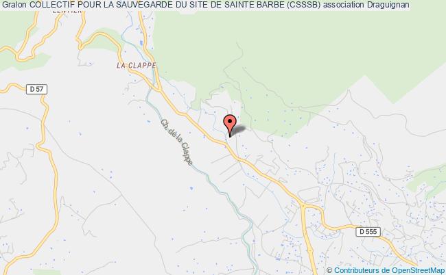 plan association Collectif Pour La Sauvegarde Du Site De Sainte Barbe (csssb) Draguignan
