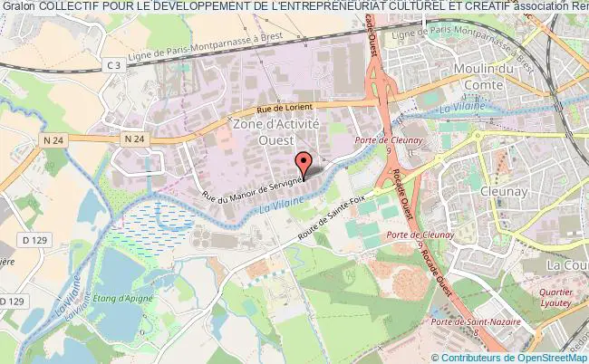 plan association Collectif Pour Le Developpement De L'entrepreneuriat Culturel Et Creatif Rennes