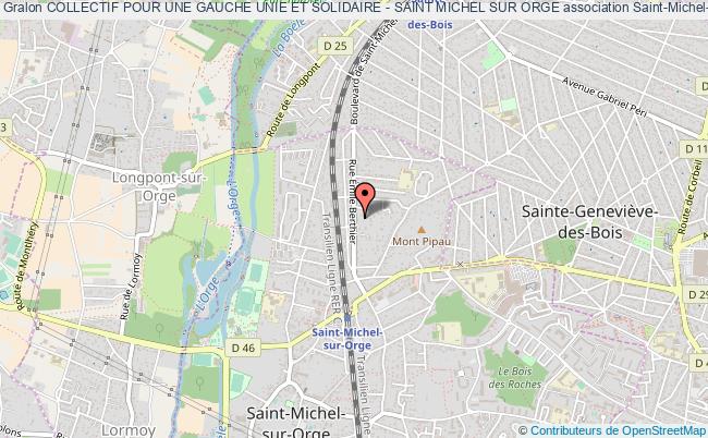 plan association Collectif Pour Une Gauche Unie Et Solidaire - Saint Michel Sur Orge Saint-Michel-sur-Orge