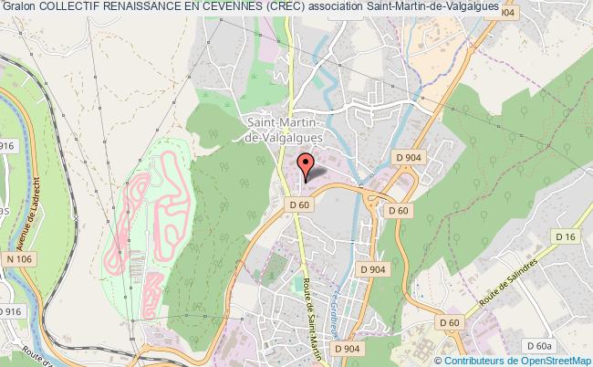 plan association Collectif Renaissance En Cevennes (crec) Saint-Martin-de-Valgalgues