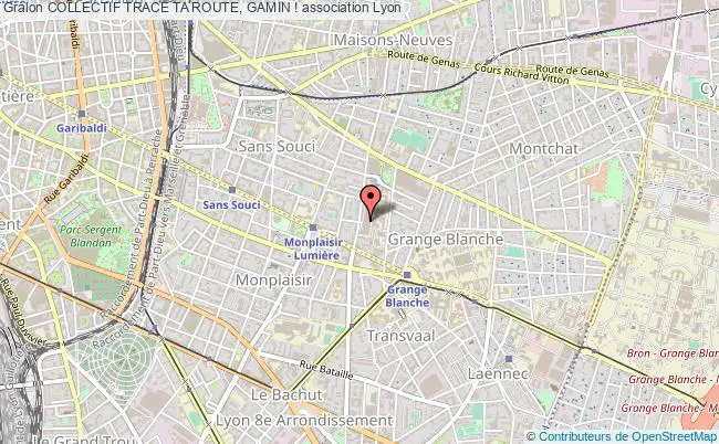 plan association Collectif Trace Ta Route, Gamin ! Lyon 3e Arrondissement