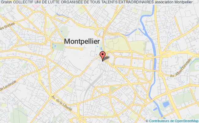 plan association Collectif Uni De Lutte OrganisÉe De Tous Talents Extraordinaires Montpellier